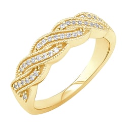 Geflochtener Ring mit Lab Grown Diamanten Shani