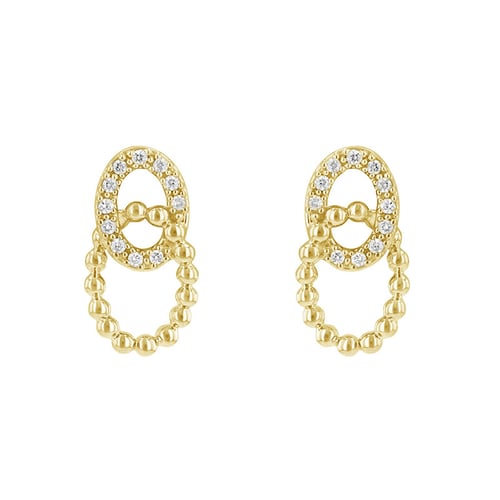 Durchflochtene Ohrringe mit Diamanten Helene