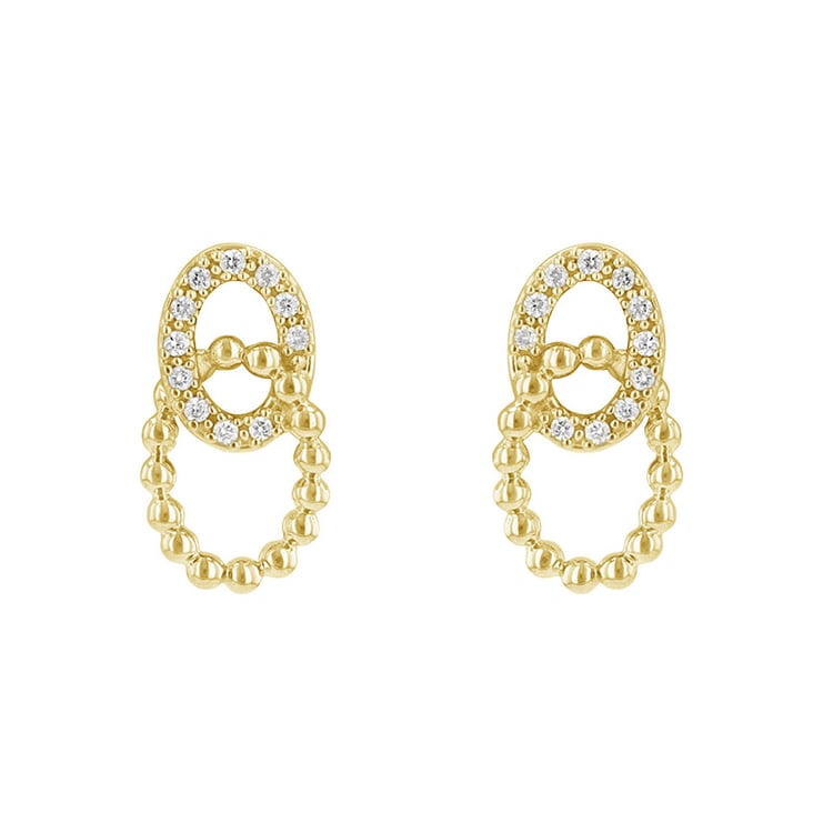 Durchflochtene Ohrringe mit Diamanten Helene 85020