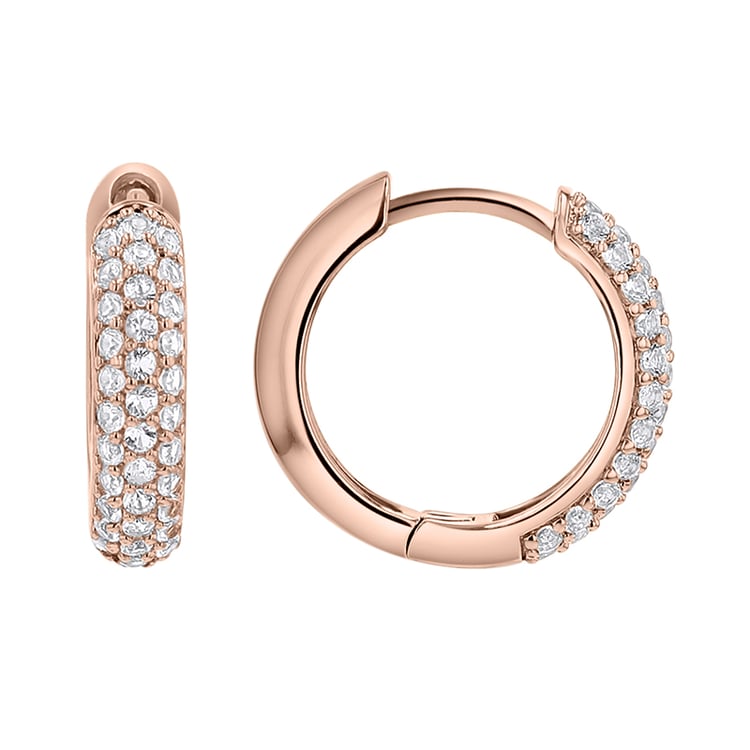 Silberne runde Pavé-Ohrringe mit weißen Topasen Shaviv 148645