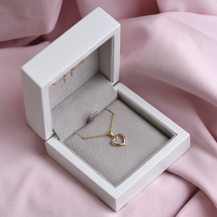 Silbernes Schmuckset mit Diamanten und Herzmotiv Monroe 73287