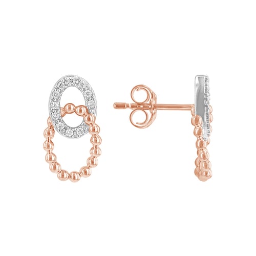 Durchflochtene Ohrringe mit Diamanten Helene