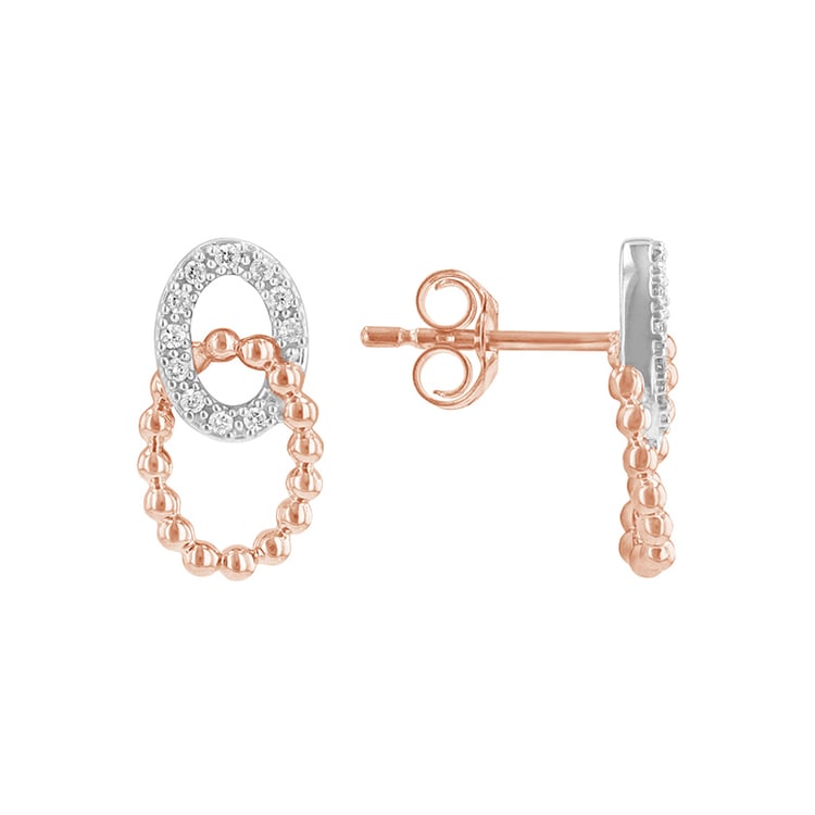 Durchflochtene Ohrringe mit Diamanten Helene 85024