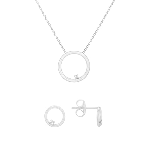 Goldenes Schmuckset mit Diamanten Myla