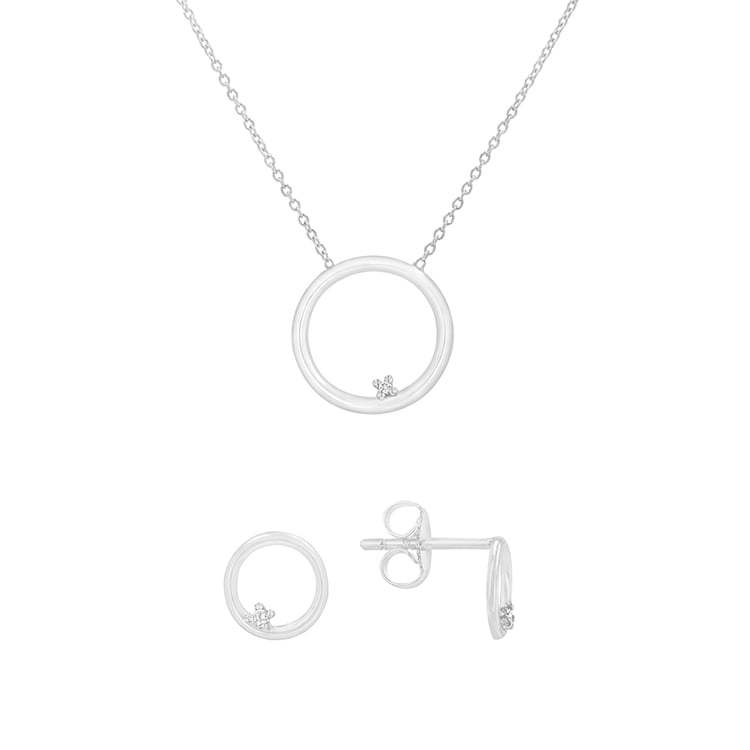 Goldenes Schmuckset mit Diamanten Myla 82318