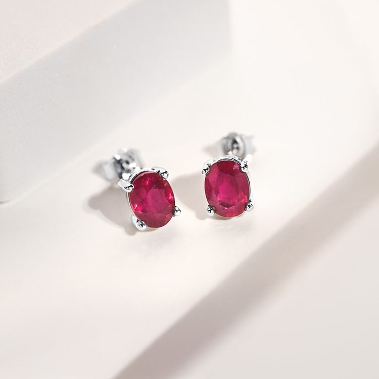 Rubinohrringe aus 750er Gold Deepti 154092