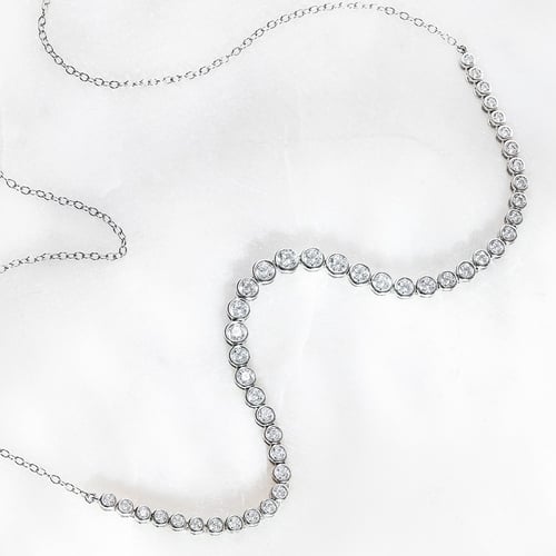 Luxuriöse Goldkette mit Diamanten Sofi