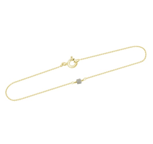 Goldenes Armband mit kubischem Diamant Memore