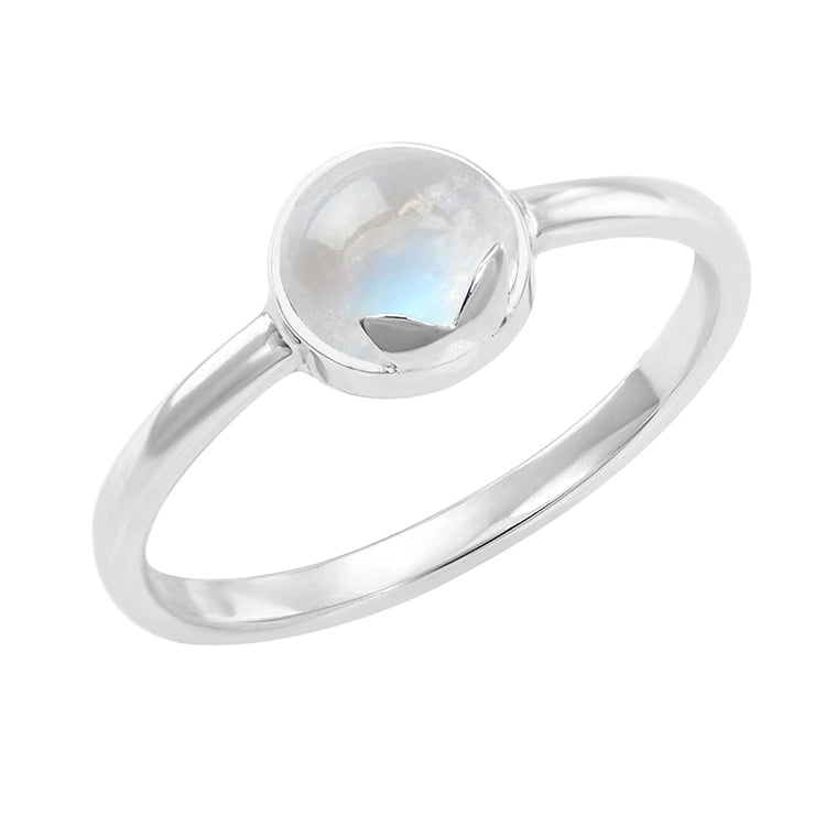 Goldener Ring mit Cabochon Mondstein Yana 95532