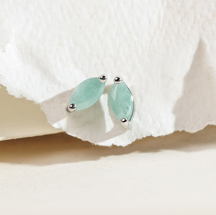 Minimalistische Ohrringe mit Smaragden 158414