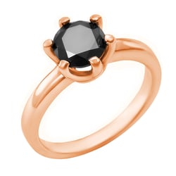 Mystischer Verlobungsring mit schwarzem Diamant 1ct Mukti