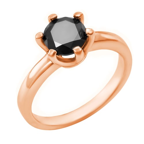 Mystischer Verlobungsring mit schwarzem Diamant 1ct Mukti