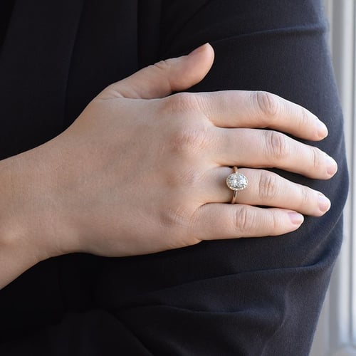 Ring mit Moissanit und Lab Grown Diamanten Arya