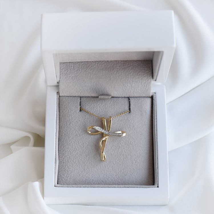 Goldenes Kreuz mit Diamanten Loriana 93702