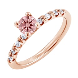 Verlobungsring mit einem zertifizierten fancy pink Lab Grown Diamanten Megha