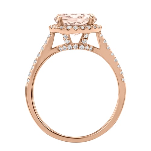 Ring aus Roségold mit Morganit und Diamanten Xana