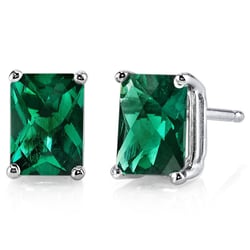 Goldene Ohrringe mit Emerald Smaragden Handan