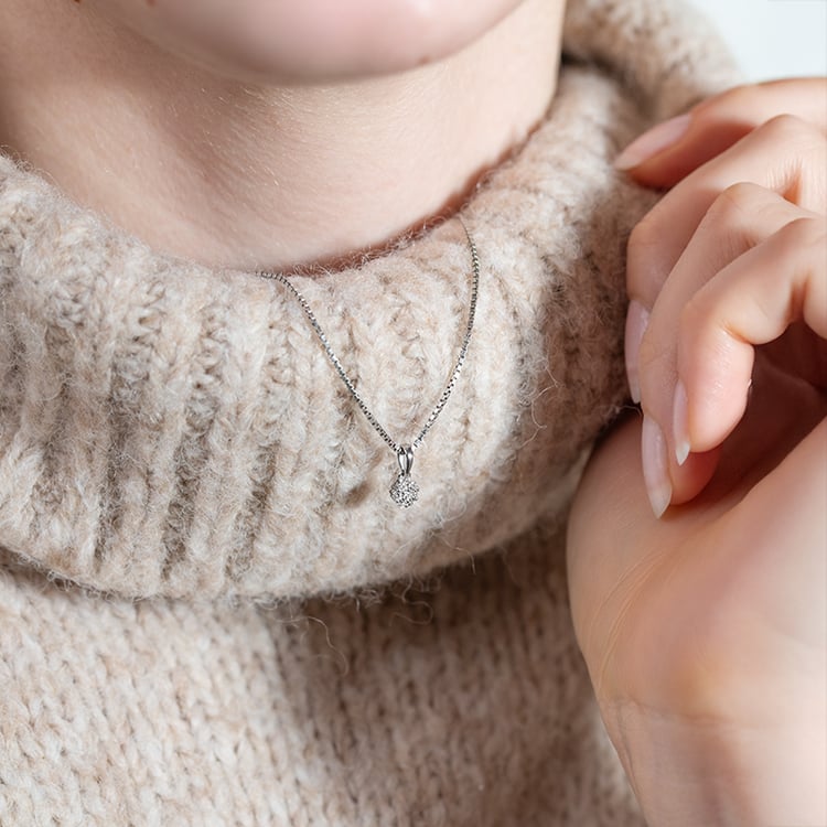 Silberner Anhänger mit Lab Grown Diamanten Jenoulita 151145