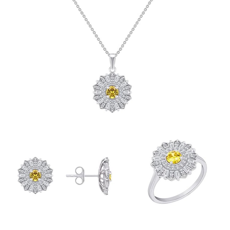 Schmuckset mit Diamanten 94519