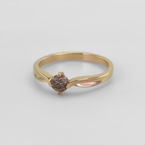Verlobungsring mit Champagner Diamant Amrusha
