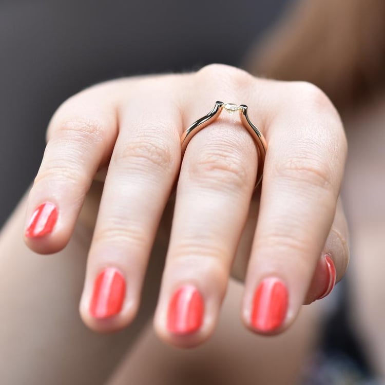 Goldener Diamantring 45069