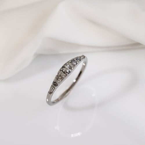 Ring mit einem Salt and Pepper Diamanten Tamir