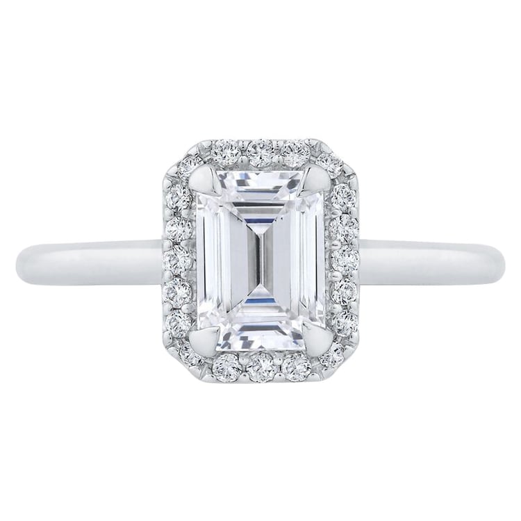 Smaragd-Schliff Diamant in Verlobungsring 60553