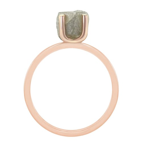 Goldener Ring mit Rohdiamant Nemy
