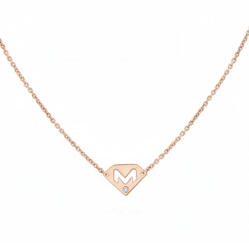 Goldkette mit dem Buchstaben M Lary