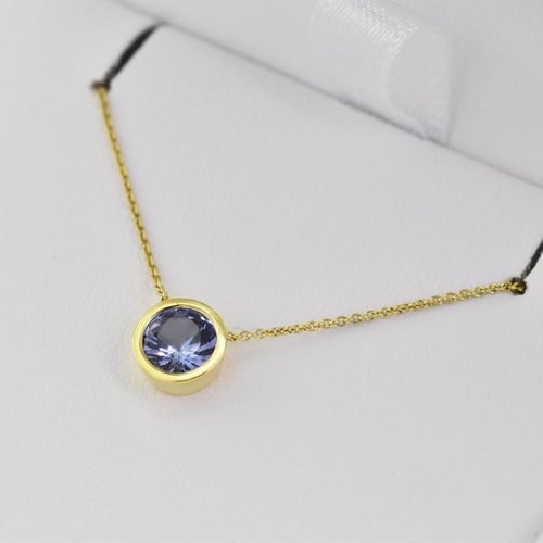 Silberkette mit blauem Tansanit Jonie
