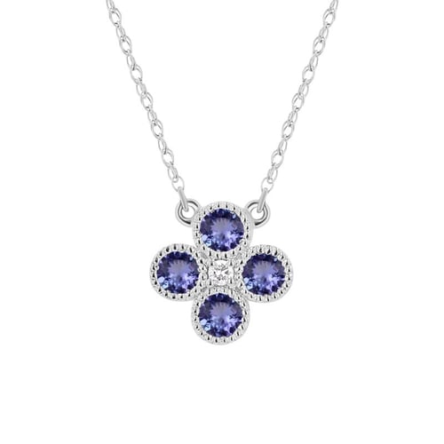 Halskette mit Tansaniten und Diamant Emely