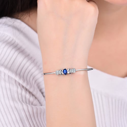 Goldenes Armband mit Saphiren und Diamanten Ralla