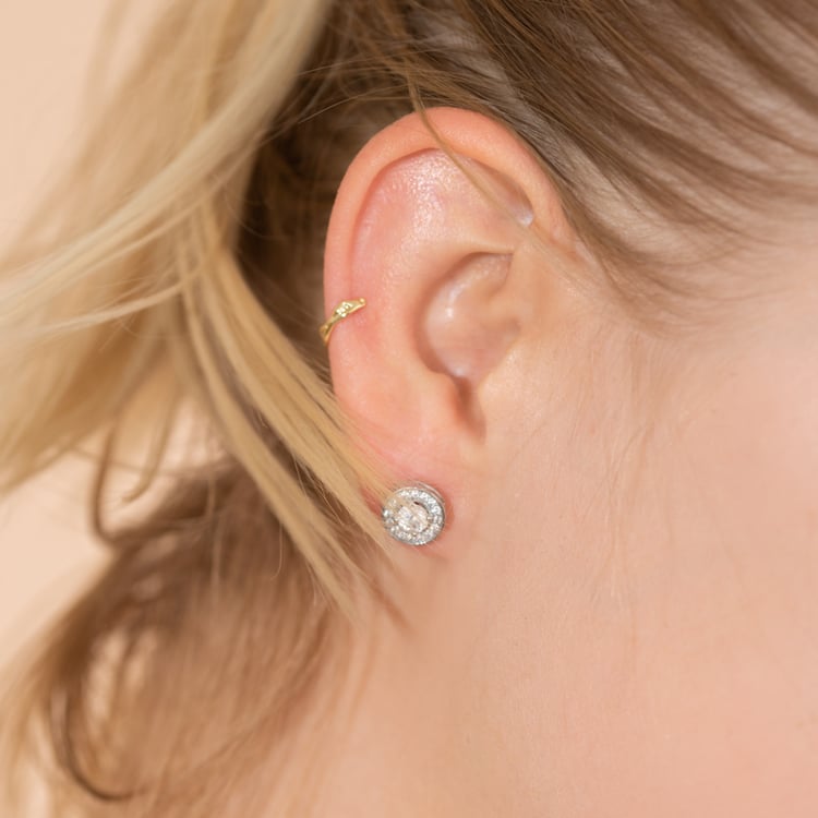 Ohrstecker mit Diamanten und Moissaniten Zulfikar 102074