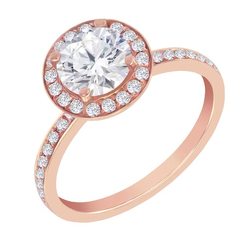 Verlobungsring im Halo-Stil mit Lab Grown Diamanten Lyisa