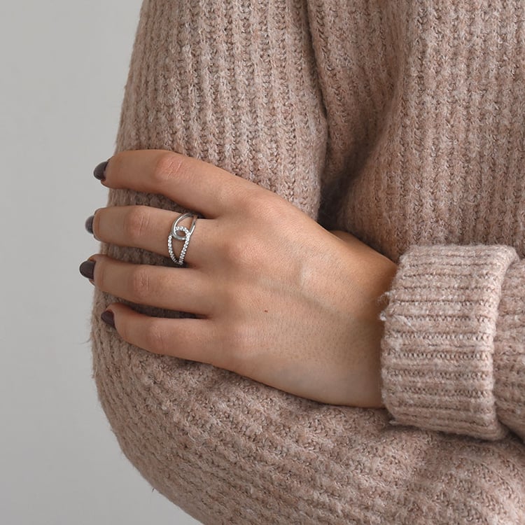 Goldring mit funkelnden Diamanten Chaldea 69309