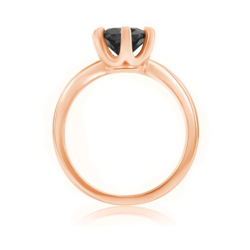 Mystischer Verlobungsring mit schwarzem Diamant 1ct Mukti