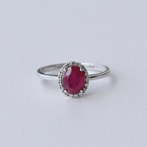Goldring mit Rubin und Diamanten Arya
