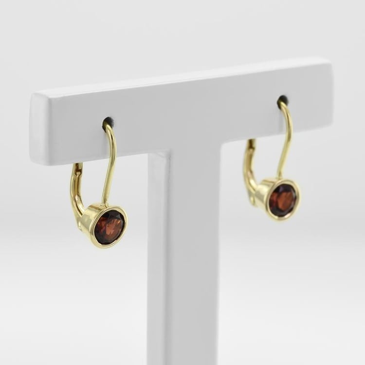 Ohrhänger aus Gold 585 mit runden Granaten Vega 50080