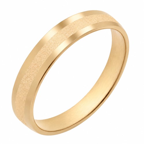 Eheringe aus mattem Gold mit glänzenden Rändern Kalea