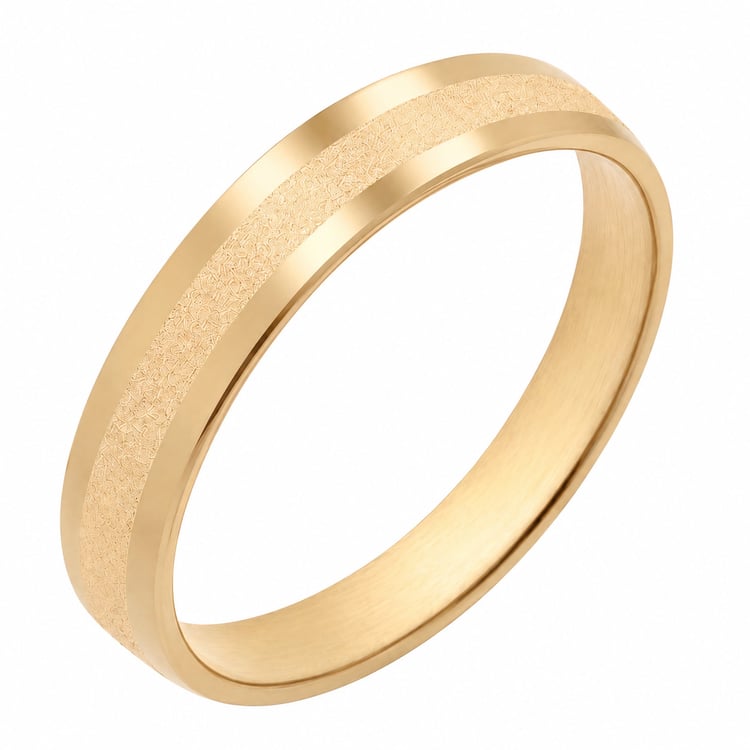Eheringe aus mattem Gold mit glänzenden Rändern Kalea 170921