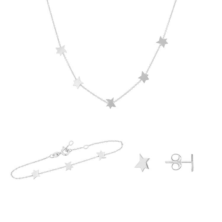 Silbernes Schmuck-Set mit Sternen Der kleine Prinz 122266