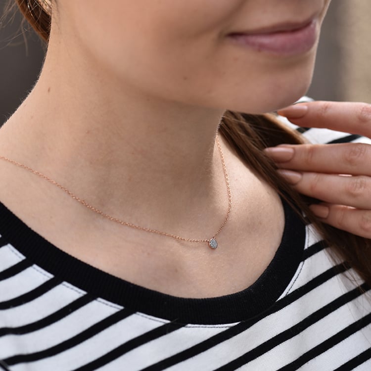 Minimalistische Kette mit Diamanten Everild 42126