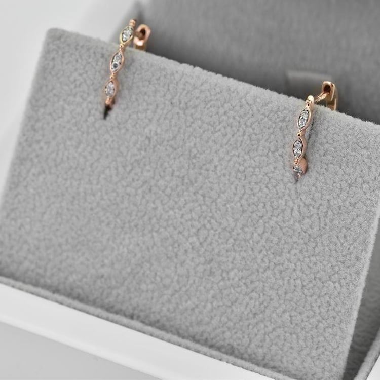 Silberne kreisförmige Ohrringe mit Lab Grown Diamanten Wontisa 103979