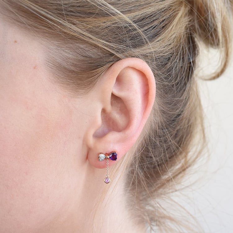 Niedliches Schmuckset mit Amethysten, Saphiren und Diamanten Monique 106243