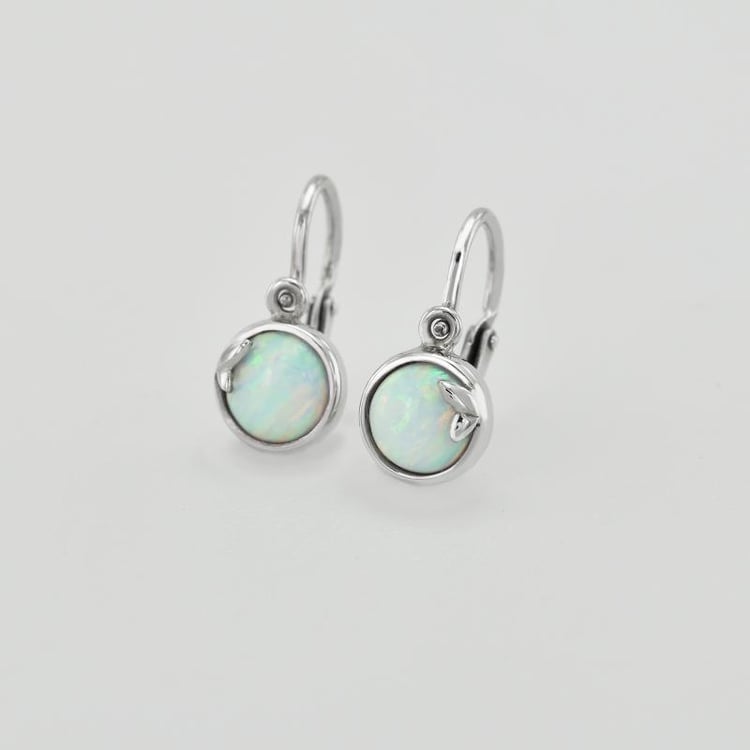 Kinderohrringe aus Gold mit weissen Opalen Yona 39166