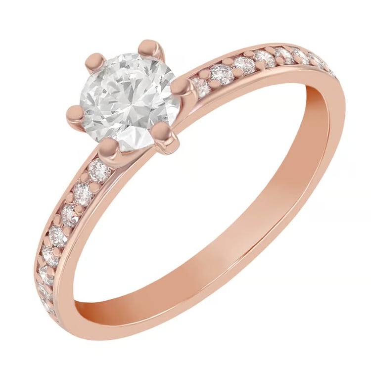 Silberner Ring mit Moissaniten Vanan 167367