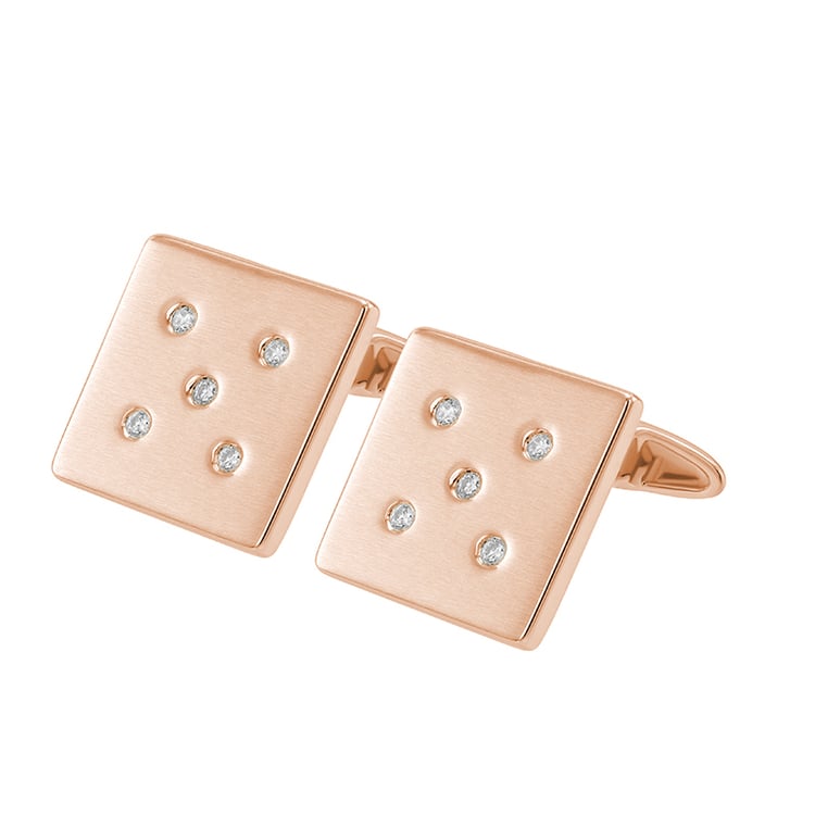Diamant-Manschettenknöpfe aus Gold Orien 60245