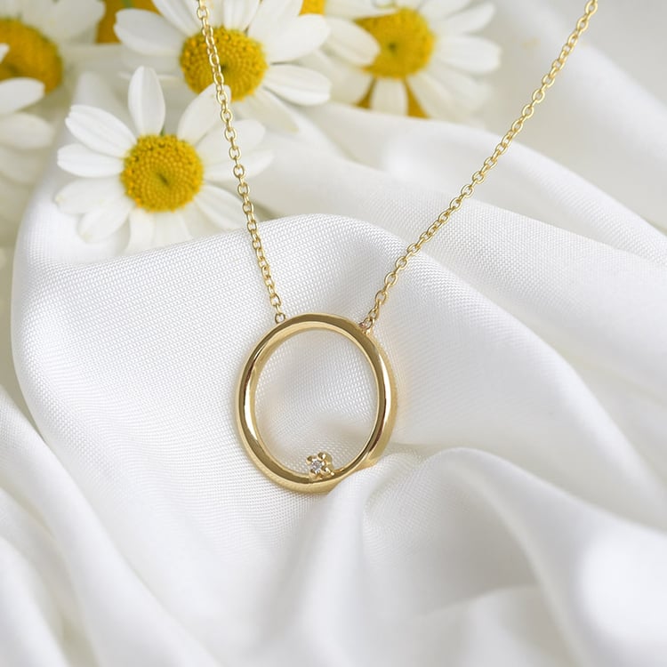 Goldenes Schmuckset mit Diamanten Myla 82270