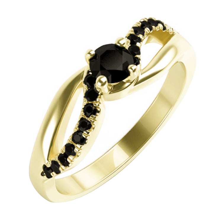 Verlobungsring mit schwarzen Diamanten Ewie 135478