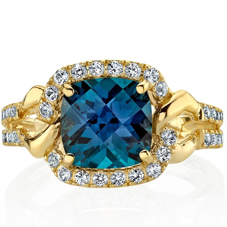 Alexandrit-Ring mit Topas 25485